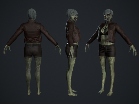 Zombie Girl 3D Модель