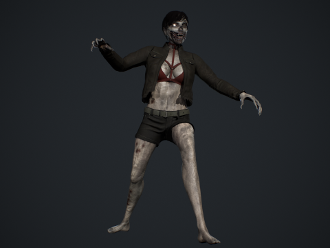 Zombie Girl 3D Модель