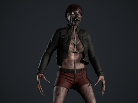 Zombie Girl 3D Модель