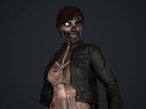 Zombie Girl 3D Model