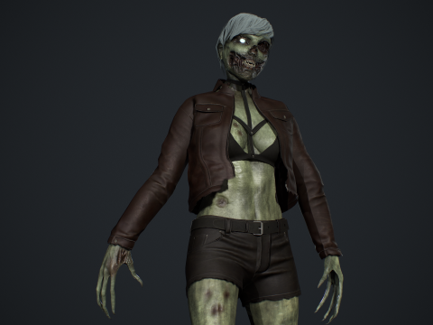 Zombie Girl 3D Модель