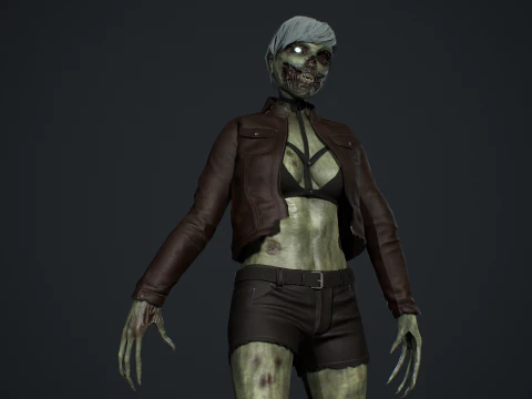 Zombie Girl 3D Model