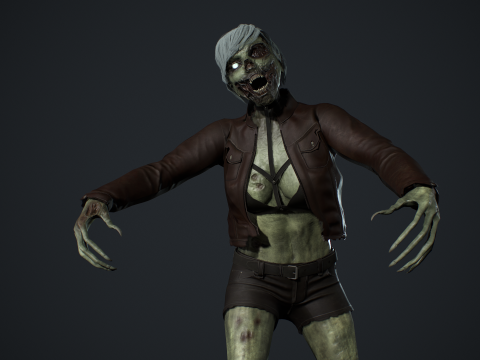 Zombie Girl 3D Модель