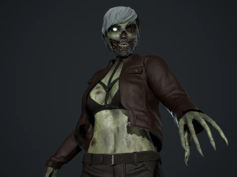 Zombie Girl 3D Model