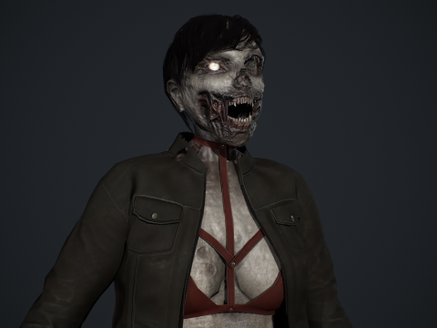 Zombie Girl 3D Модель