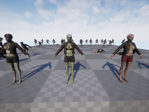 Zombie Girl 3D Модель