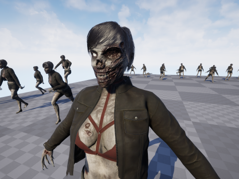 Zombie Girl 3D Модель