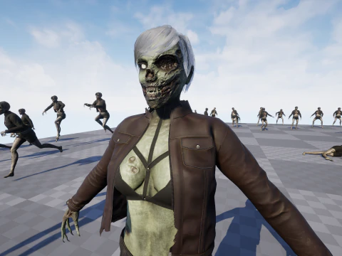 Zombie Girl 3D Model