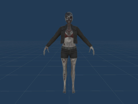 Zombie Girl 3D Модель