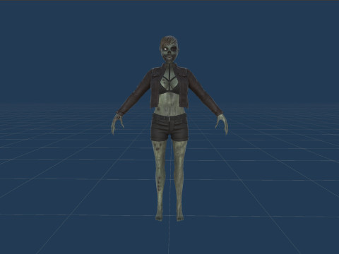 Zombie Girl 3D Модель