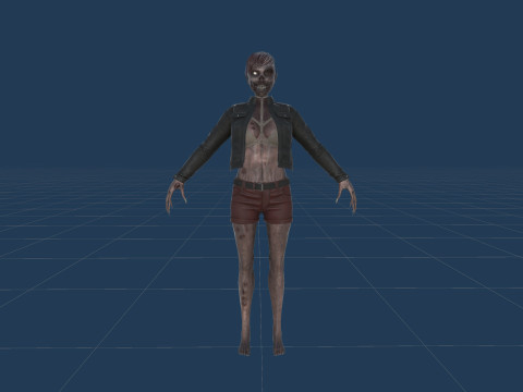 Zombie Girl 3D Модель