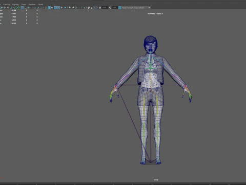 Zombie Girl 3D Model