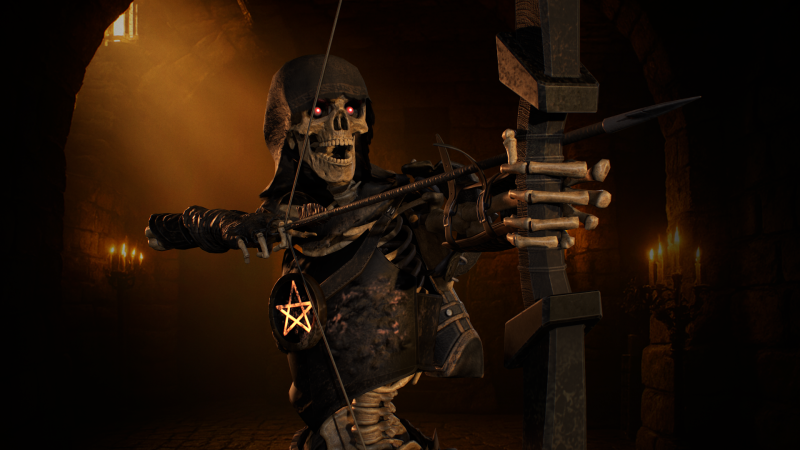 Skeleton 07 Archer 3D Model .c4d .max .obj .3ds .fbx .stl .blend 