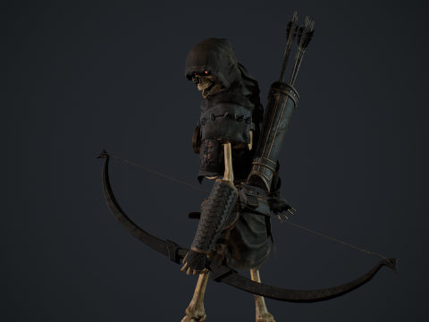 Skeleton 07 Archer 3D Model