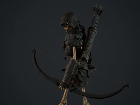 Skeleton 07 Archer 3D Model