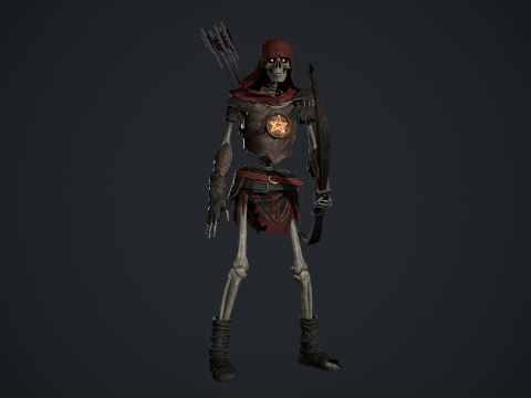 Skeleton 07 Archer 3D Model