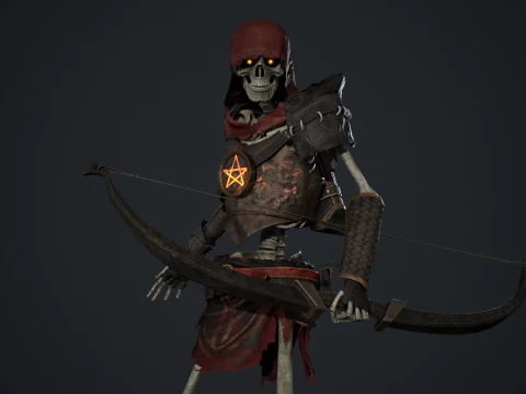Skeleton 07 Archer 3D Model