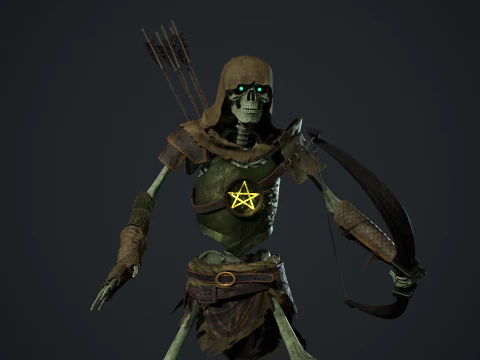 Skeleton 07 Archer 3D Model