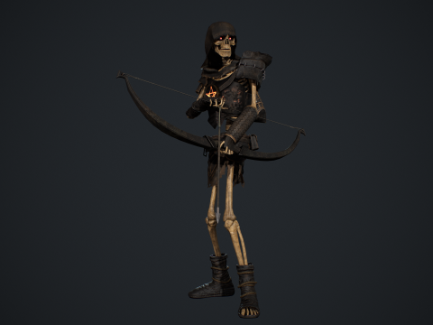Skeleton 07 Archer 3D Model