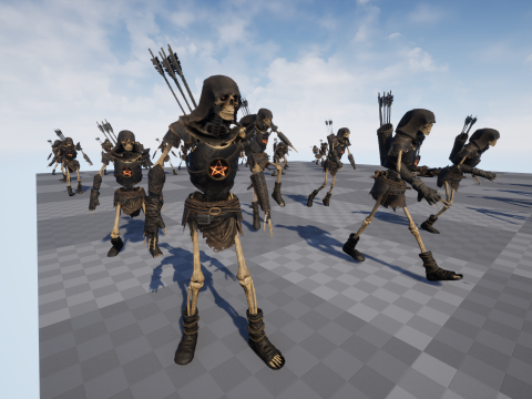 Skeleton 07 Archer 3D Model