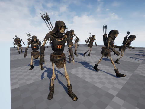 Skeleton 07 Archer 3D Model