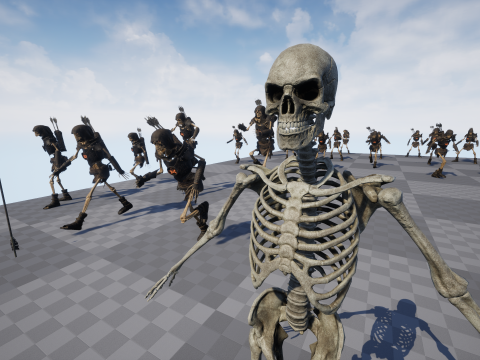 Skeleton 07 Archer 3D Model
