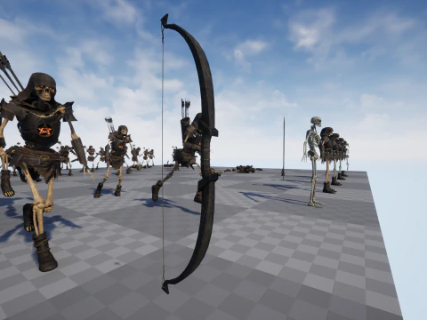 Skeleton 07 Archer 3D Model