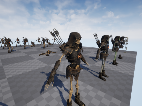Skeleton 07 Archer 3D Model