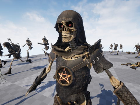 Skeleton 07 Archer 3D Model