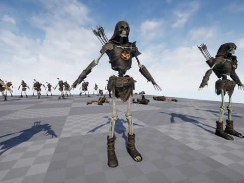 Skeleton 07 Archer 3D Model