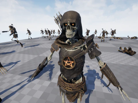 Skeleton 07 Archer 3D Model