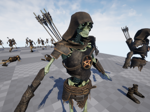 Skeleton 07 Archer 3D Model
