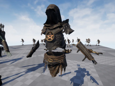 Skeleton 07 Archer 3D Model