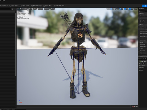 Skeleton 07 Archer 3D Model