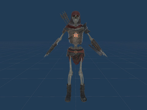 Skeleton 07 Archer 3D Model