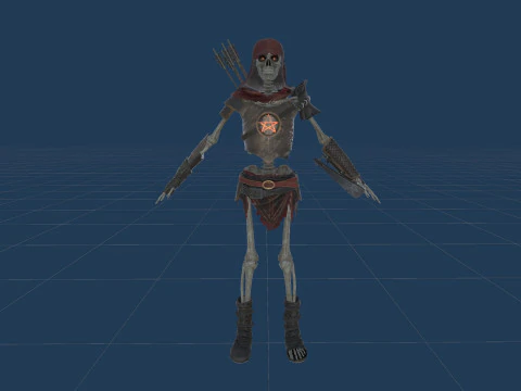 Skeleton 07 Archer 3D Model