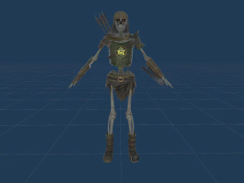 Skeleton 07 Archer 3D Model