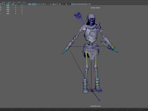 Skeleton 07 Archer 3D Model