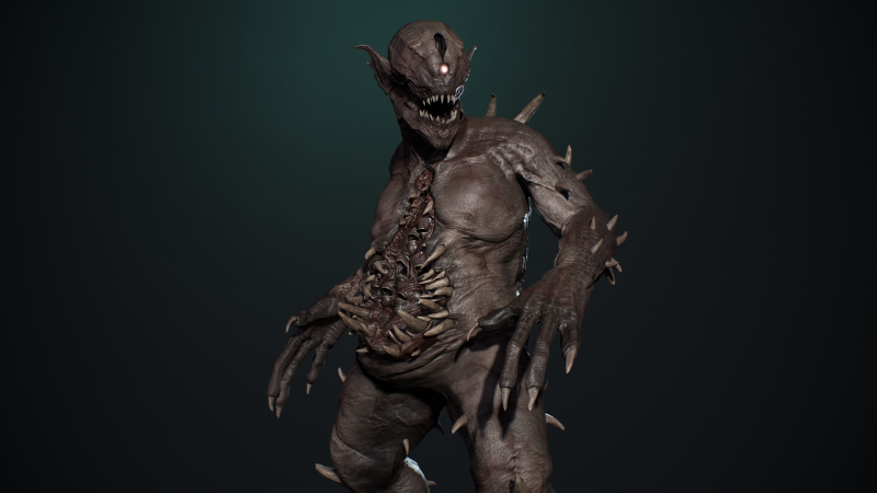 Nightmare Monster 7 3D 模型 .c4d .max .obj .3ds .fbx .stl .blend 