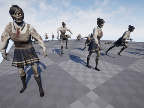 Zombie Girl 2 3D Model