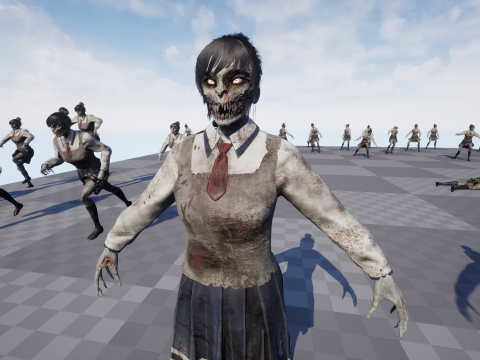 Zombie Girl 2 3D Model