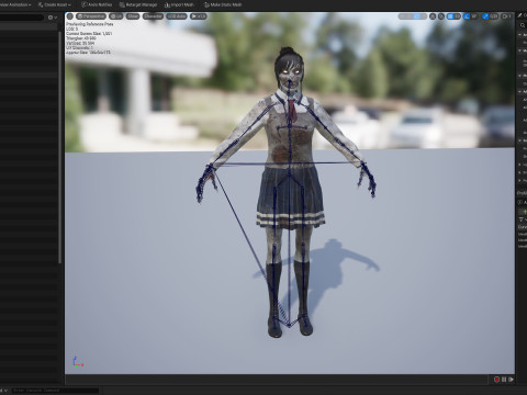Zombie Girl 2 3D Model