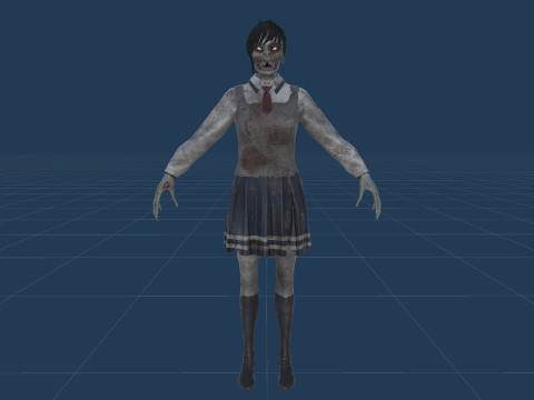 Zombie Girl 2 3D Model