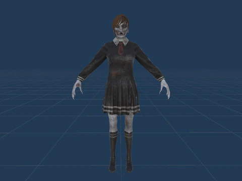 Zombie Girl 2 3D Model