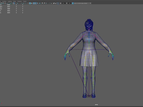 Zombie Girl 2 3D Model