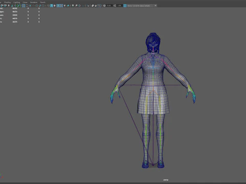 Zombie Girl 2 3D Model