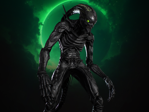 Alien Monster 2 3D Modell
