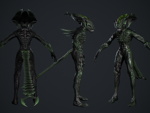 Alien Monster 4 Modello 3D