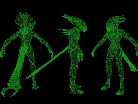 Alien Monster 4 Modello 3D