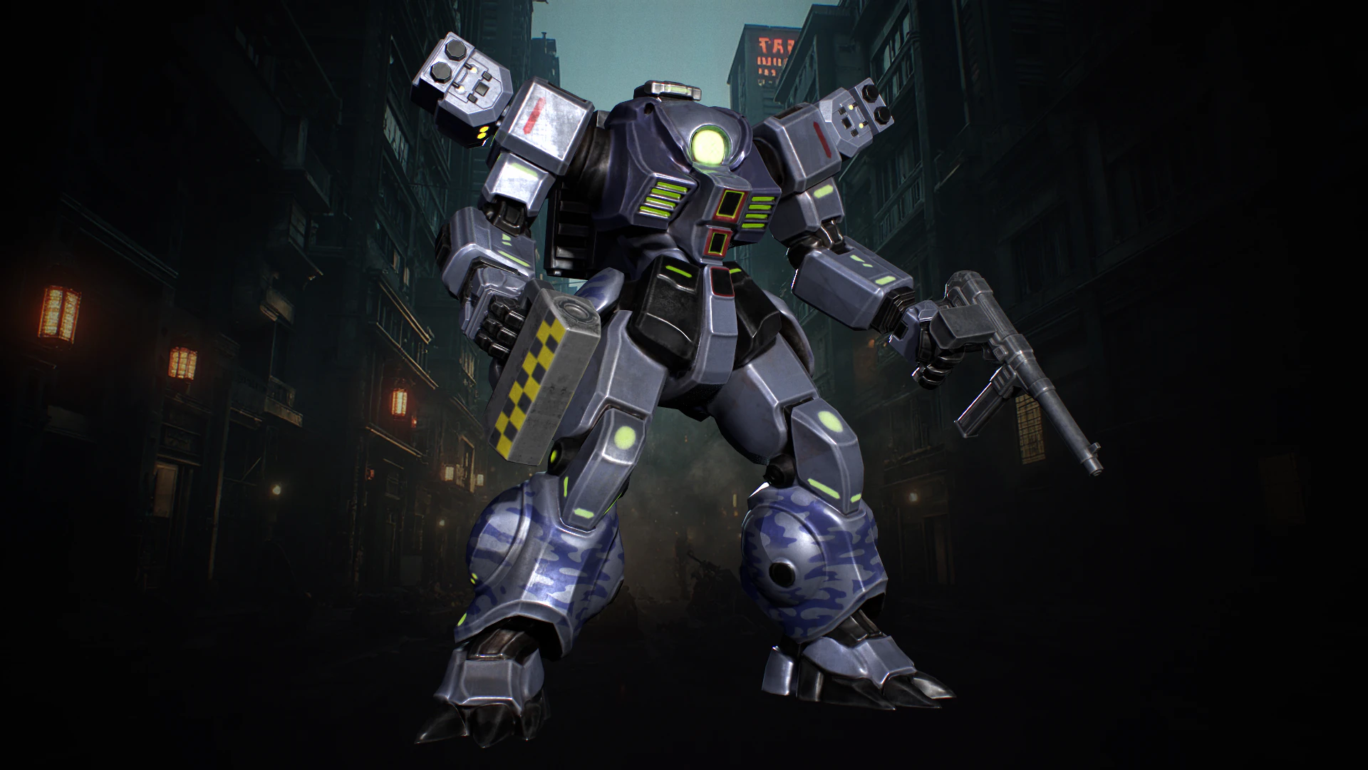 Battle Mech 3D Model .c4d .max .obj .3ds .fbx .stl .blend 